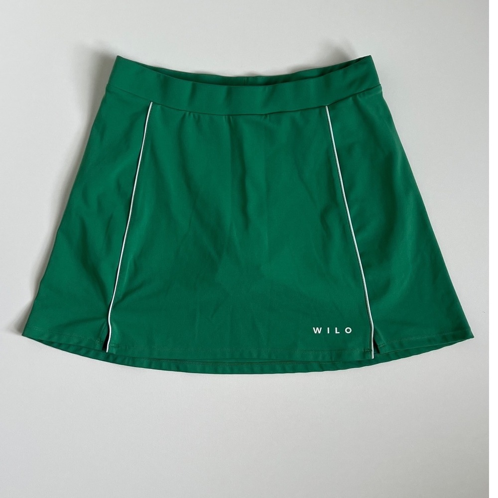 Wilo The Label Green Athletic Skort Tennis Golf Skirt with Built-in Shorts M